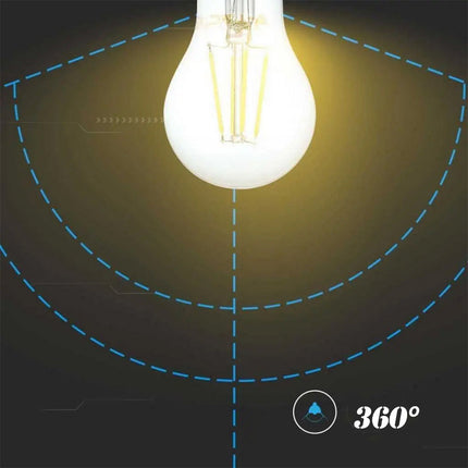Lampadina a led a filamento in vetro lampada E27 4 watt luce fredda 6500k calda 3000k naturale 4000k A60 - enzoled
