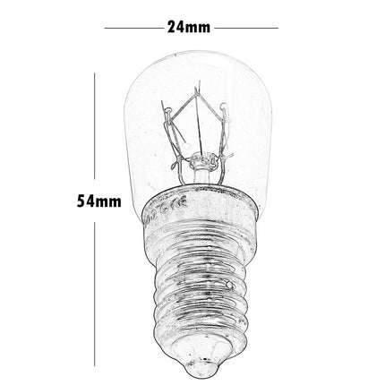 Lampadina alogena con attacco e14 25 watt per cappa e forno max 300¡ãC luce calda 2700k - enzoled