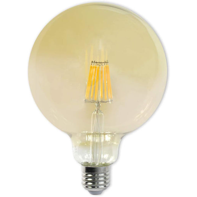 Lampadina led a filamento stile vintage antico 8 watt attacco e27 ambrato globo g125 sfera a luce calda 2600k - enzoled