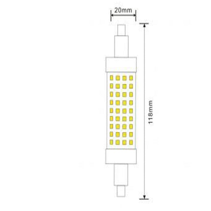 Lampadina led attacco R7S 12 Watt luce bianca calda naturale
