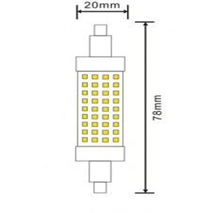 Lampadina led attacco R7S 8 Watt luce bianca calda naturale