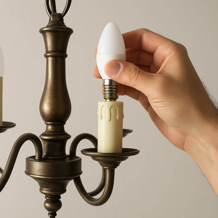 Lampadina led E14 6 watt candela luce fredda calda e naturale enzoled