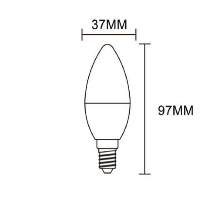 Lampadina led E14 6 watt candela luce fredda calda e naturale enzoled
