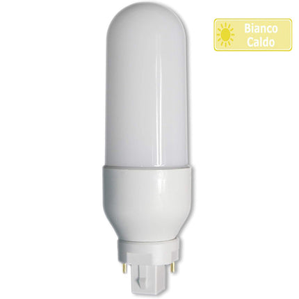 Lampadina LED attacco G24 11 watt 2 pin lampada a luce fredda 6500k calda 3000k naturale 4000k - enzoled