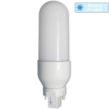 Lampadina LED attacco G24 11 watt 2 pin lampada a luce fredda 6500k calda 3000k naturale 4000k - enzoled