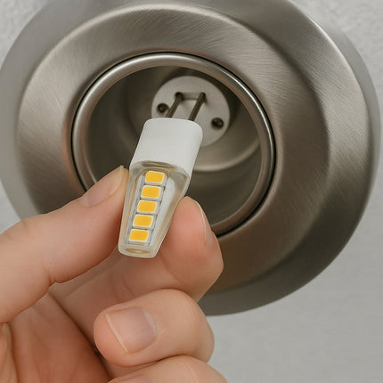 Lampadina 10 led 2,5 watt 12V attacco G4 luce fredda calda naturale