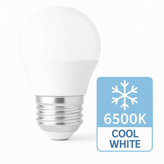 Lampadina led a sfera 6 watt E27 luce fredda calda naturale enzoled