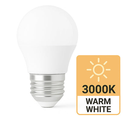 Lampadina led a sfera 6 watt E27 luce fredda calda naturale enzoled