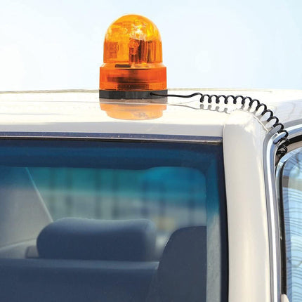 Lampeggiante emergenza arancione per auto 12v presa accendisigari calamitato spia luminosa rotante enzoled