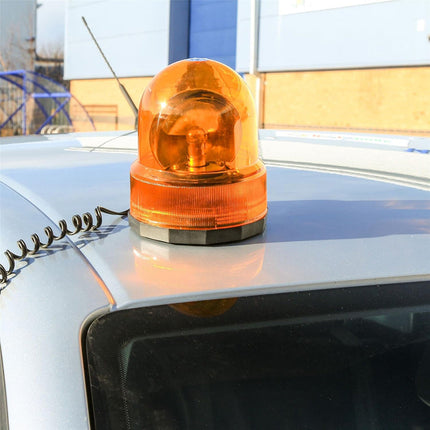 Lampeggiante emergenza arancione per auto 12v presa accendisigari calamitato spia luminosa rotante enzoled