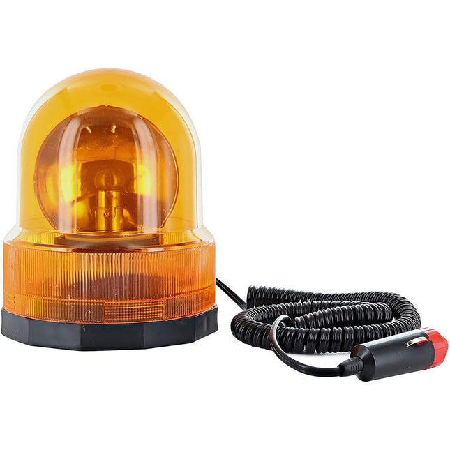 Lampeggiante emergenza arancione per auto 12v presa accendisigari calamitato spia luminosa rotante enzoled