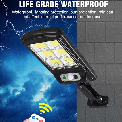 Lampione con pannello solare 30 watt lampioncino con sensore crepuscolare e di movimento per esterno 3 modalità di luce IP65 - enzoled
