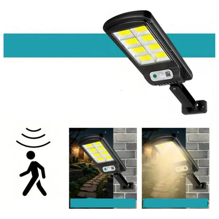 Lampione con pannello solare 30 watt lampioncino con sensore crepuscolare e di movimento per esterno 3 modalità di luce IP65 - enzoled