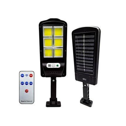 Lampione con pannello solare 30 watt lampioncino con sensore crepuscolare e di movimento per esterno 3 modalità di luce IP65 - enzoled