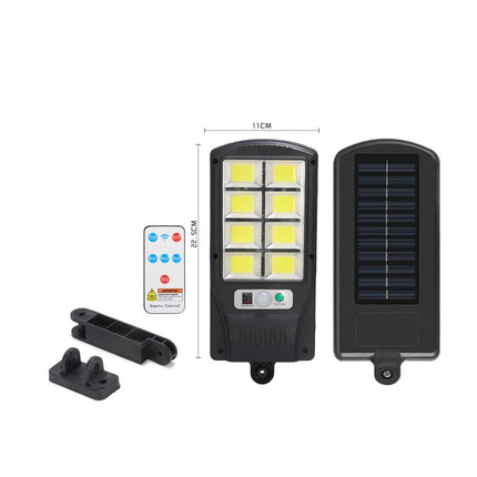 Lampione con pannello solare 30 watt lampioncino con sensore crepuscolare e di movimento per esterno 3 modalità di luce IP65 - enzoled