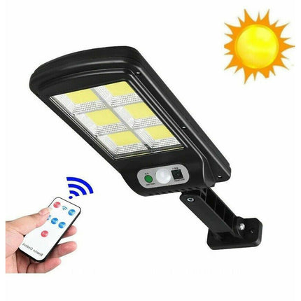Lampione con pannello solare 30 watt lampioncino con sensore crepuscolare e di movimento per esterno 3 modalità di luce IP65 - enzoled