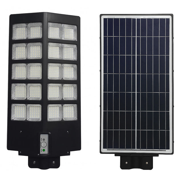 Lampione faro pannello solare 2000W con palo sensore di passaggio IP66