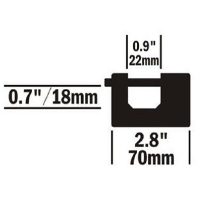 Lucchetto di sicurezza con 3 chiave rettangolare in acciaio catenaccio antiscasso 70 mm - enzoled