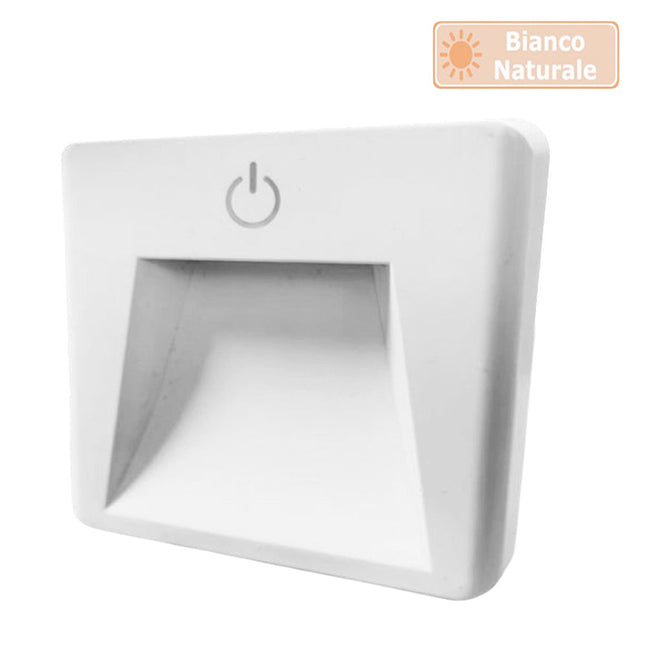 Luce notturna a led 0.5 watt con accensione touch lampada con spina punto luce - enzoled
