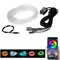 Strip led rgb per interno auto striscia decorativa 6 metri fibra ottica luci multicolor con APP per cruscotto porta - enzoled
