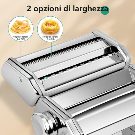 Macchina manuale per pasta fresca fatta in casa 7 regolazioni macchinetta per fettuccine tagliatelle lasagne - enzoled