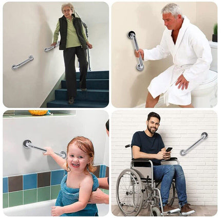 Maniglione di sicurezza da bagno in metallo cromato supporto da parete per anziani disabili bambini - enzoled