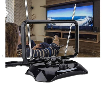 Antenna tv amplificata per interni fino a 38db ricezione digitale terrestre DVB T T2 segnale ultra hd risoluzione 4k uhf vhf - enzoled