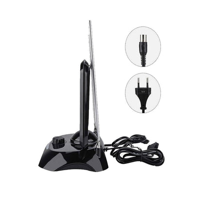 Antenna tv amplificata per interni fino a 38db ricezione digitale terrestre DVB T T2 segnale ultra hd risoluzione 4k uhf vhf - enzoled