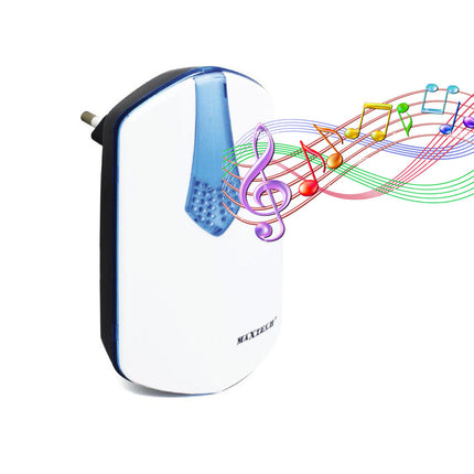 Campanello wireless senza fili con spina incorporata 38 melodie wifi doorbell volume regolabile indicatore led - enzoled