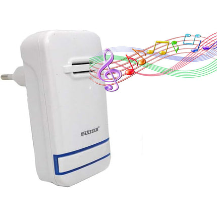 Campanello wireless senza fili con spina incorporata 38 melodie wifi doorbell volume regolabile indicatore led - enzoled