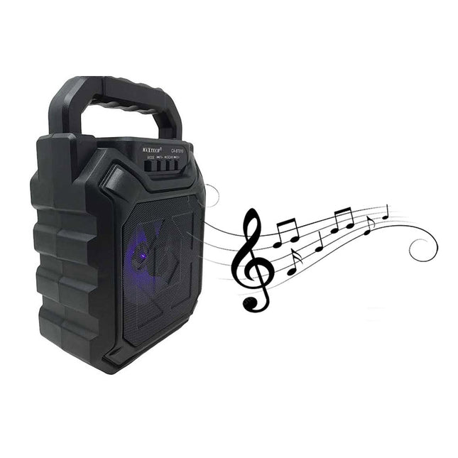 Cassa speaker bluetooth ricaricabile 10 watt con luci ingresso aux porta usb slot scheda sd portatile radio fm - enzoled