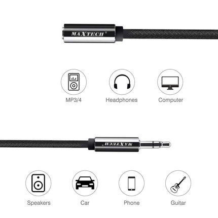 Cavo audio jack 3,5 mm da maschio a femmina am/af 1,5 3 e 5 metri prolunga aux cuffie - enzoled