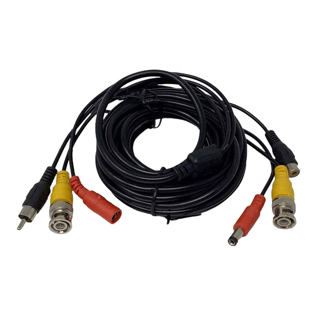 Cavo bnc per telecamere 20 metri videosorveglianza collegamento audio e video connettore rca maschio femmina - enzoled