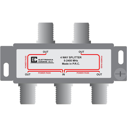 Splitter antenna coassiale 4 uscite sdoppiatore segnale tv satellite partitore - enzoled