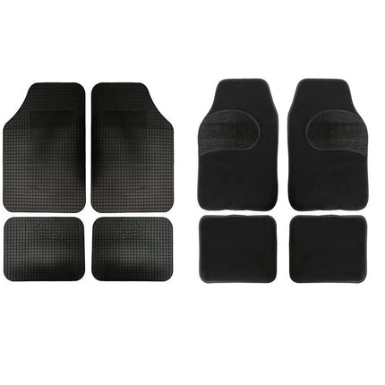 Tappetini da auto universali set di 4 tappetti anteriore e posteriore con gommini antiscivolo tappeto - enzoled