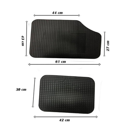 Tappetini da auto universali set di 4 tappetti anteriore e posteriore con gommini antiscivolo tappeto - enzoled