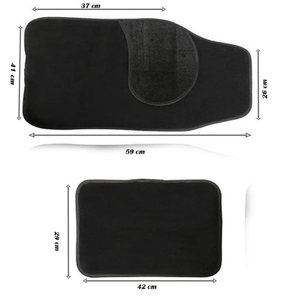 Tappetini da auto universali set di 4 tappetti anteriore e posteriore con gommini antiscivolo tappeto - enzoled
