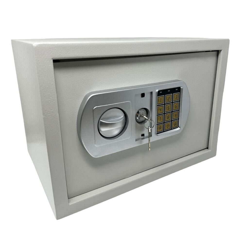 Cassaforte a muro con combinazione numerica digitale elettronica e doppia chiave di sicurezza 35x25 cm - enzoled