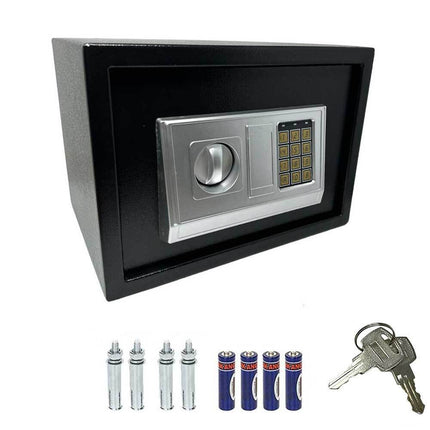 Cassaforte a muro con combinazione numerica digitale elettronica e doppia chiave di sicurezza 35x25 cm - enzoled