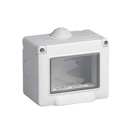 Cassetta con coperchio idrobox per esterno a 2 3 4 posti compatibile con vimar plana custodia per interruttori ip55 - enzoled