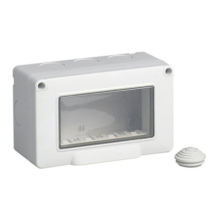 Cassetta con coperchio idrobox per esterno a 2 3 4 posti compatibile con vimar plana custodia per interruttori ip55 - enzoled