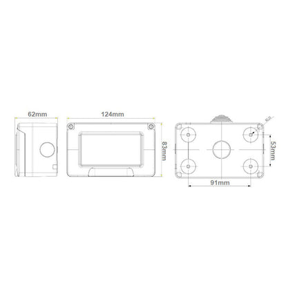 Cassetta con coperchio idrobox per esterno a 2 3 4 posti compatibile con vimar plana custodia per interruttori ip55 - enzoled