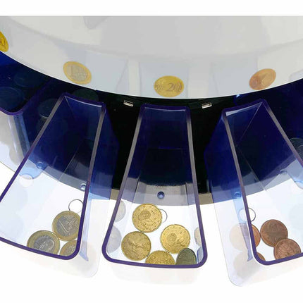 Contamonete con display digitale a 7 cifre macchina professionale contatore conta monete con 8 vani raccoglitori moneta euro - enzoled