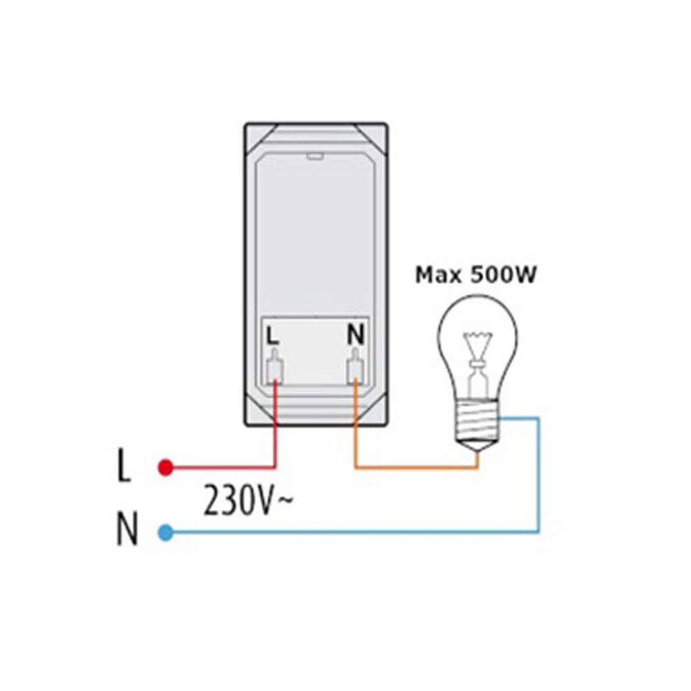 Interruttore dimmer compatibile con vimar plana regolatore controller con manopola per luci illuminazione led 500 watt 230V - enzoled