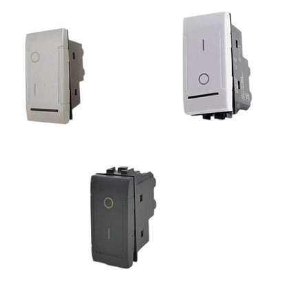 Interruttore bipolare compatibile con living light international air pulsante luce 16ax 250vac - enzoled