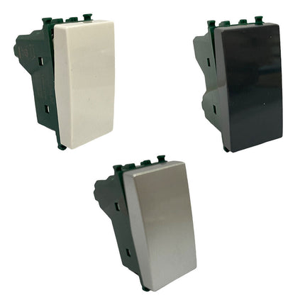 Interruttore unipolare compatibile con vimar plana pulsante 1p 16ax 250vac - enzoled