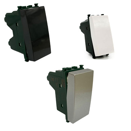 Invertitore bipolare compatibile con vimar plana interruttore pulsante 2p 16ax 250vac - enzoled
