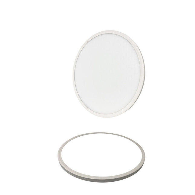 Pannello led slim rotondo da incasso faretto con clip regolabile adatto per foro da 10 a 28 cm 40 watt illuminazione a luce fredda 6500k calda 3000k naturale 4000k - enzoled