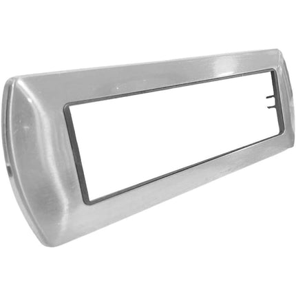 Placchetta in metallo a 3 4 7 posti argento lucido cassetta 503 compatibile con living international supporto cover - enzoled