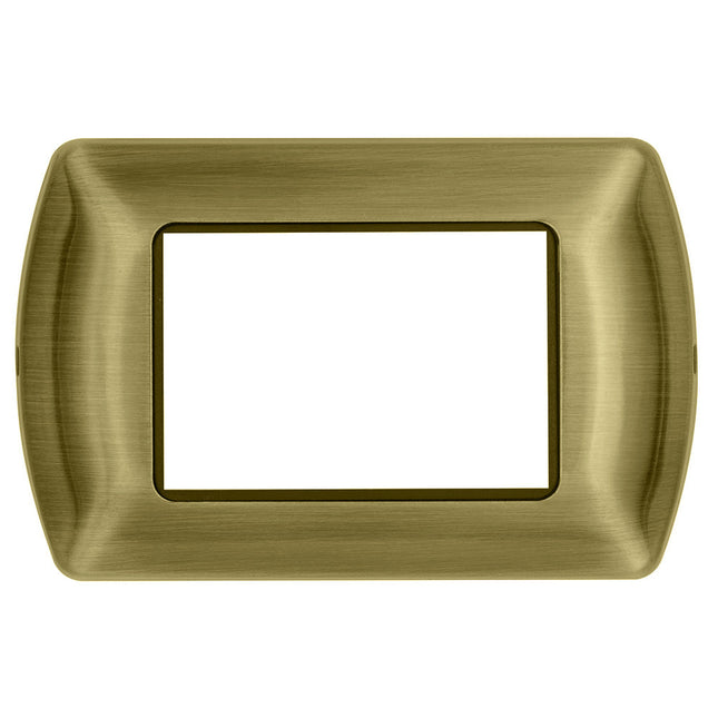 Placchetta in metallo a 3 4 7 posti bronzo cassetta 503 compatibile con living international supporto cover - enzoled